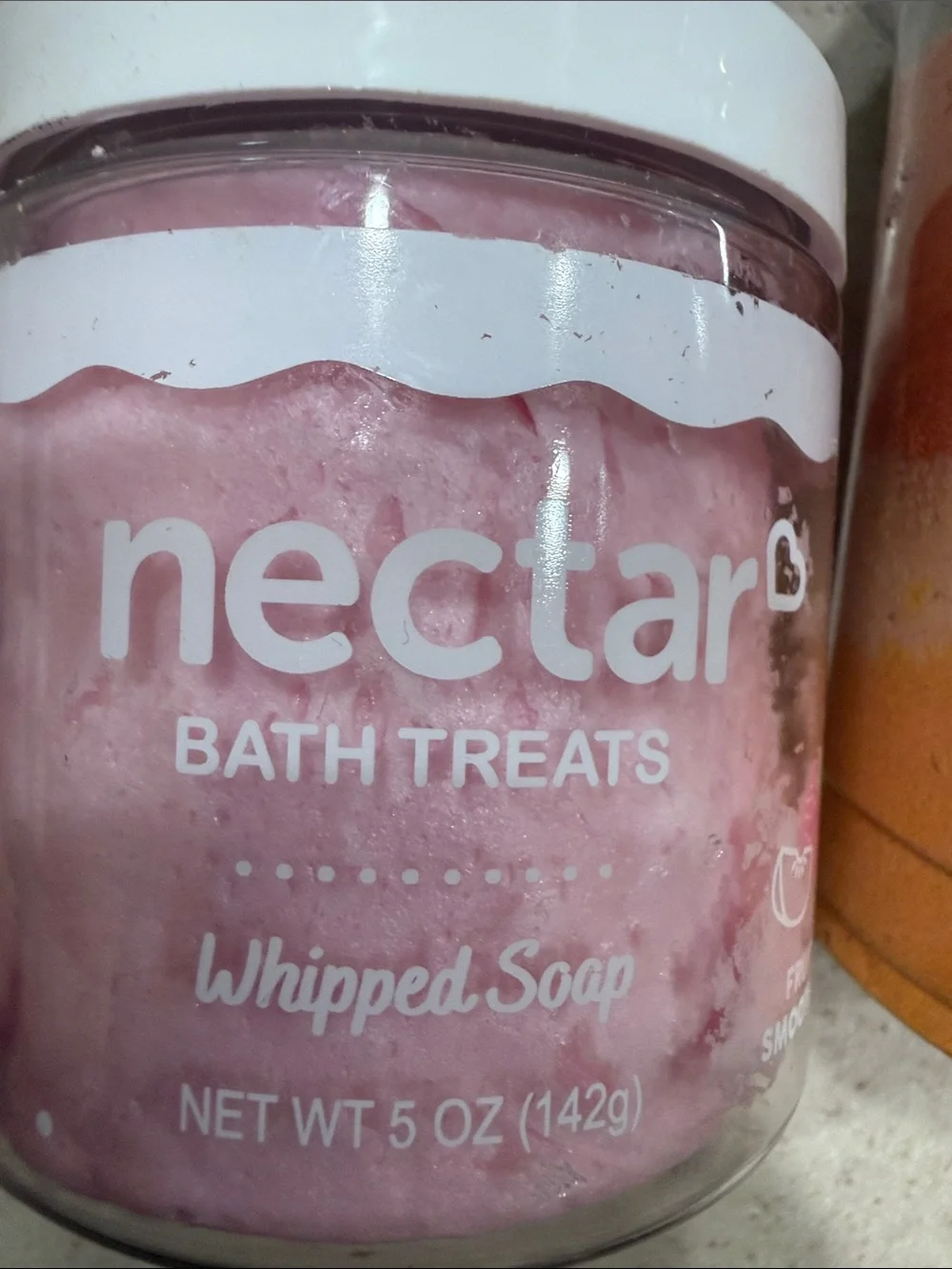 Nectar fruit smoothie whipped soap and orange creamsicle bath soak w/loofah spg.